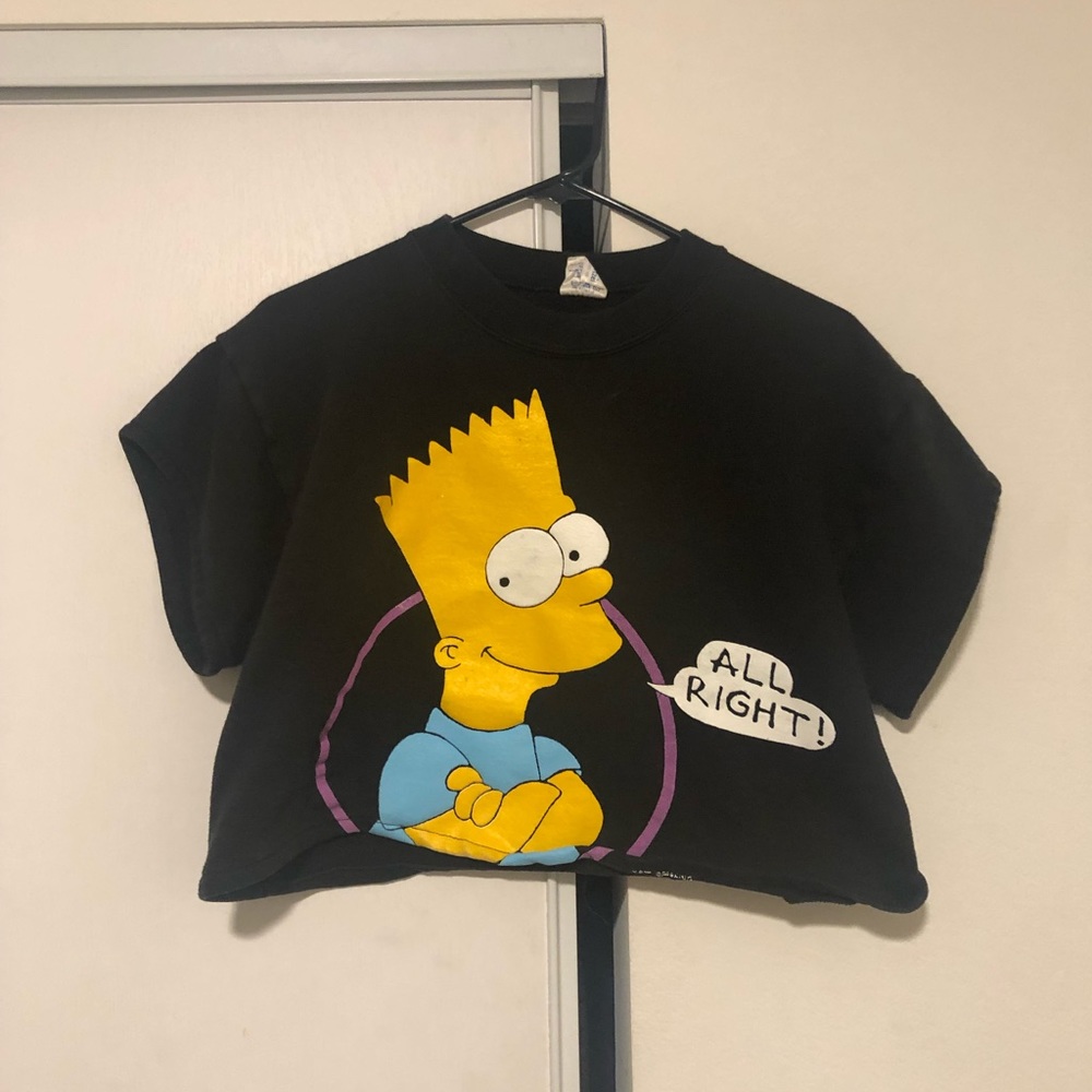 Cropped Bart Simpson Sweatshirt top